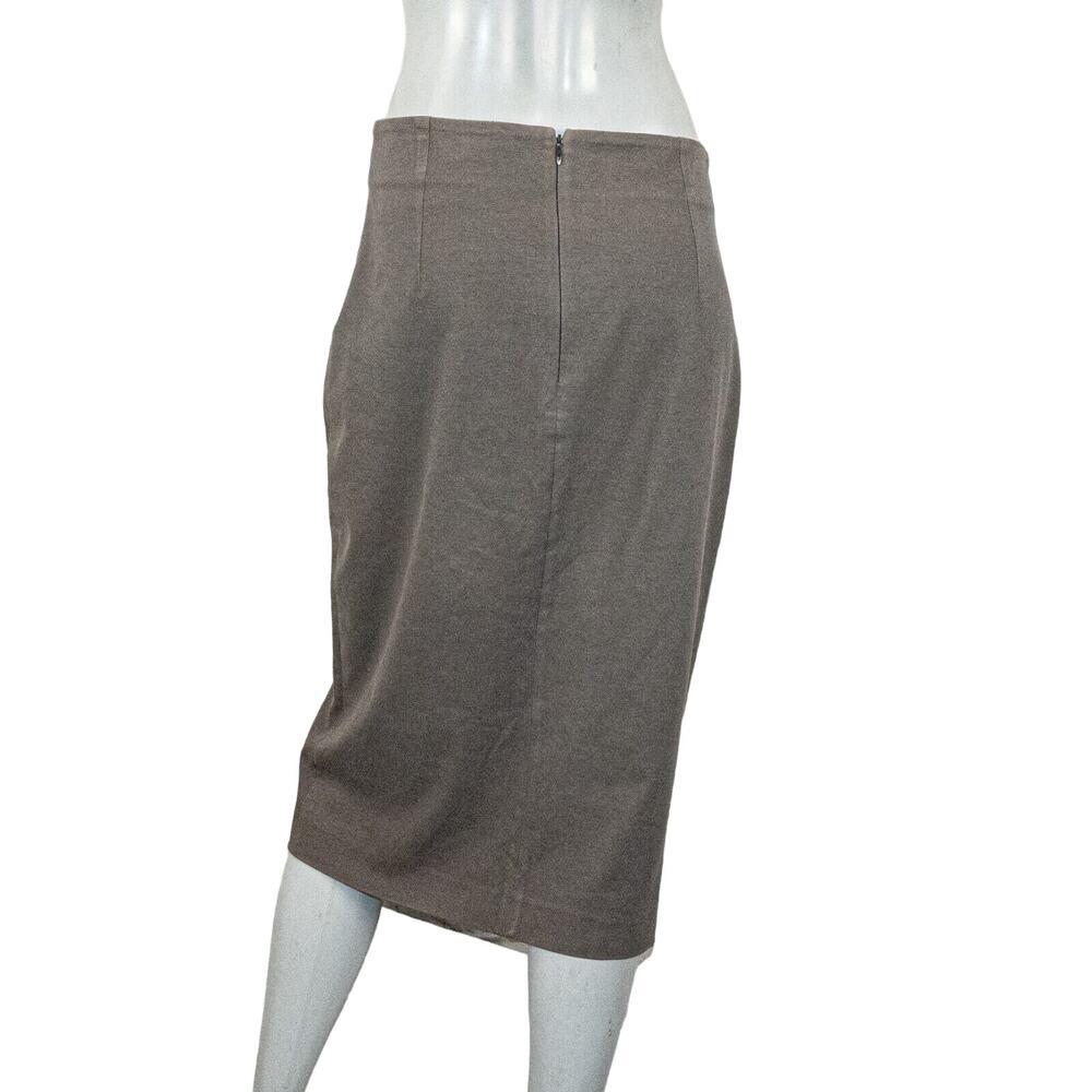 YOHJI YAMAMOTO Pencil Skirt tan gray cotton made in Italy size 48 32 - Picture 4 of 12